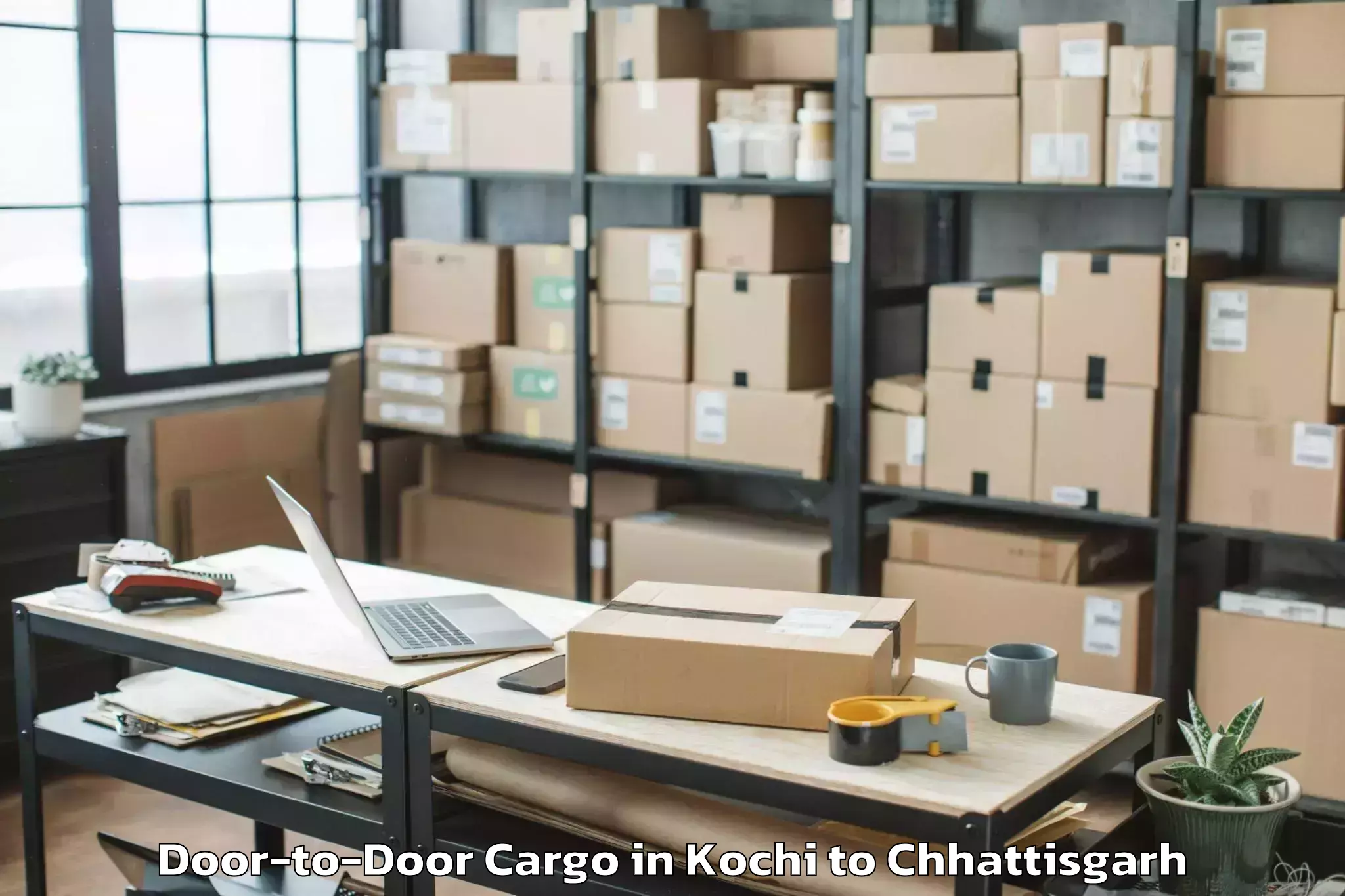 Quality Kochi to Magneto The Mall Raipur Door To Door Cargo